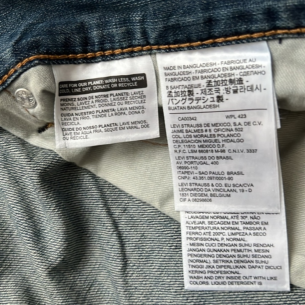 Levi's 505 Straight Leg Blue Jeans NWT - 38x34 - Picture 4 of 11